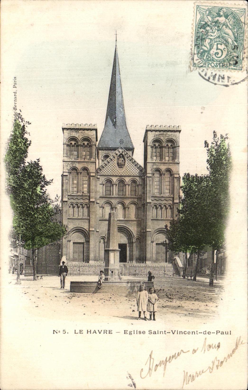 CPA Le Havre Eglise Saint Vincent de Paul Enfants