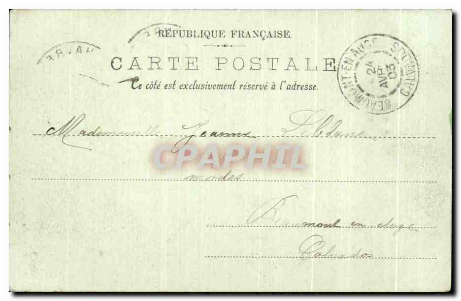 CPA Le Havre L'Abbaye de Graville — Rückseite