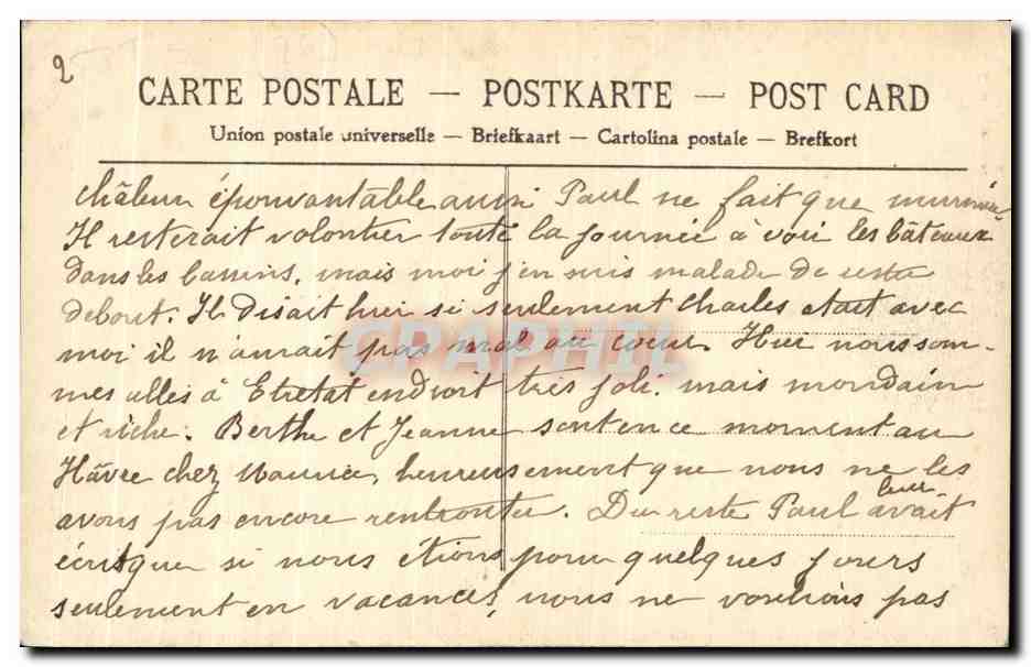 CPA Graville Sainte Honorine vierge Noire — Rückseite