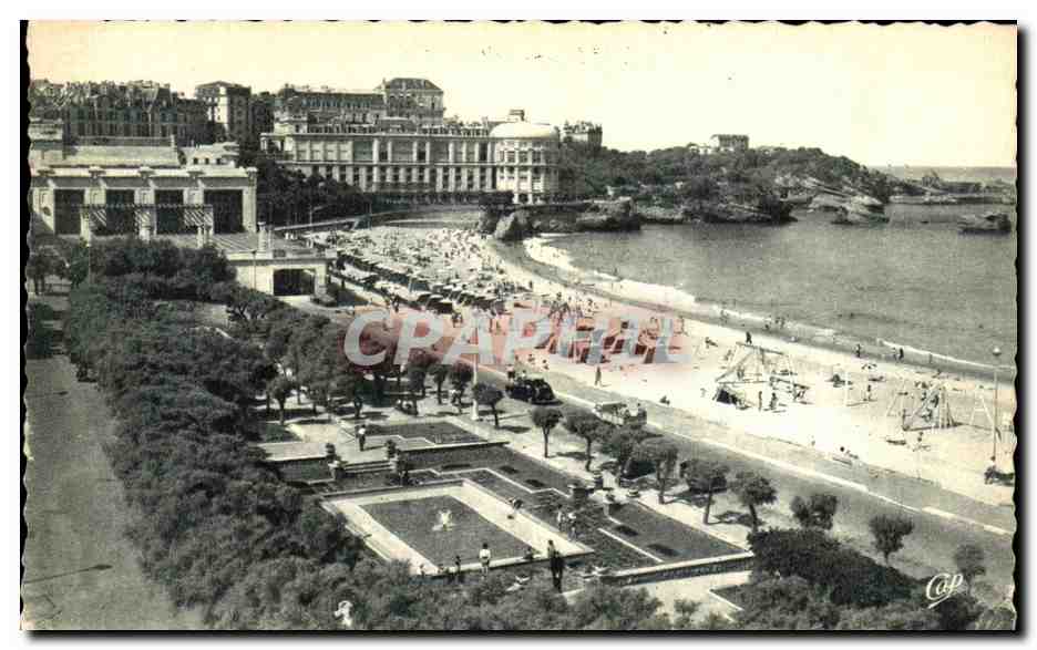 CPA Biarritz La Grande Plage vers le Casino Bellevue