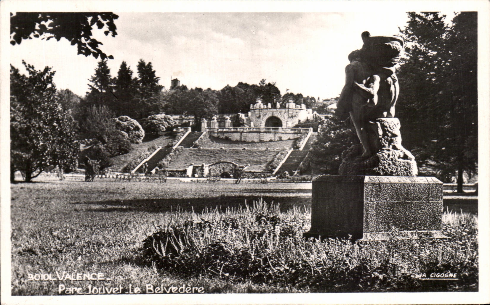 CPA Valence Parc Jouvet la Belvedere