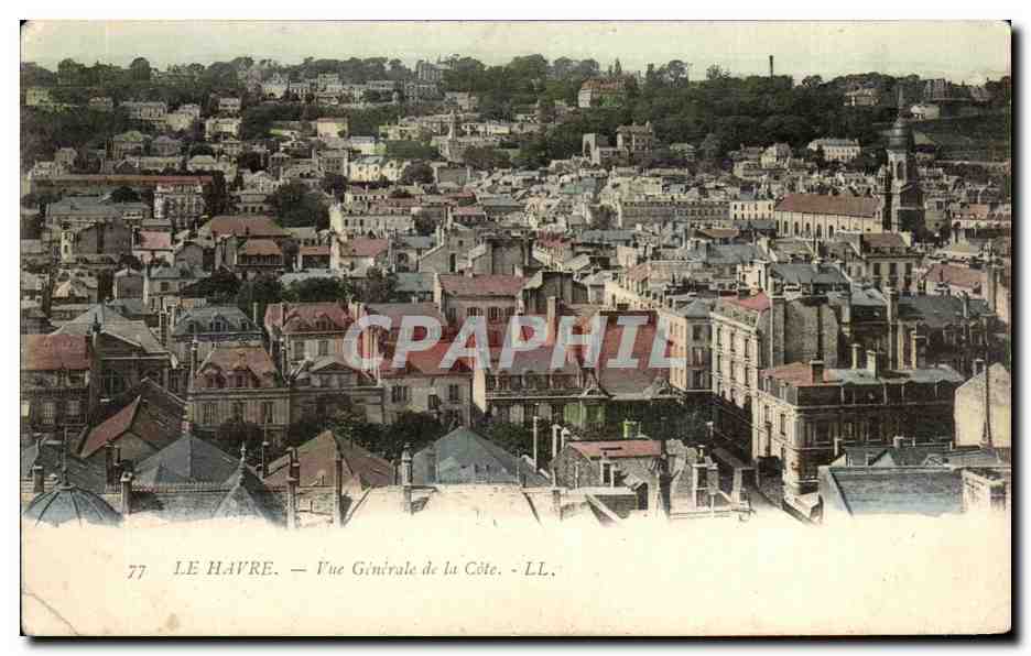 CPA Le Havre Vue Generale de la Cote