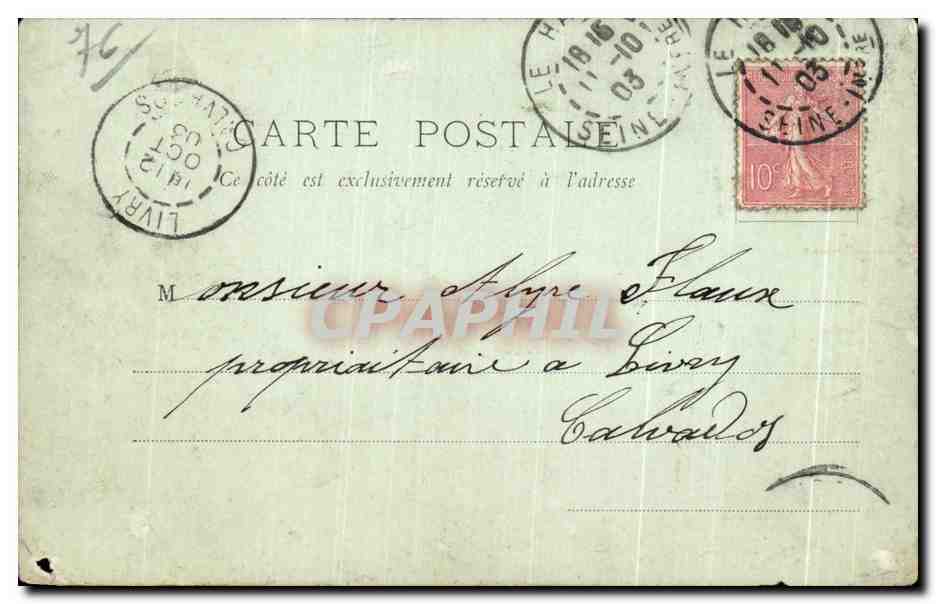 CPA Le Havre le Funiculaire de la Cote — Rückseite