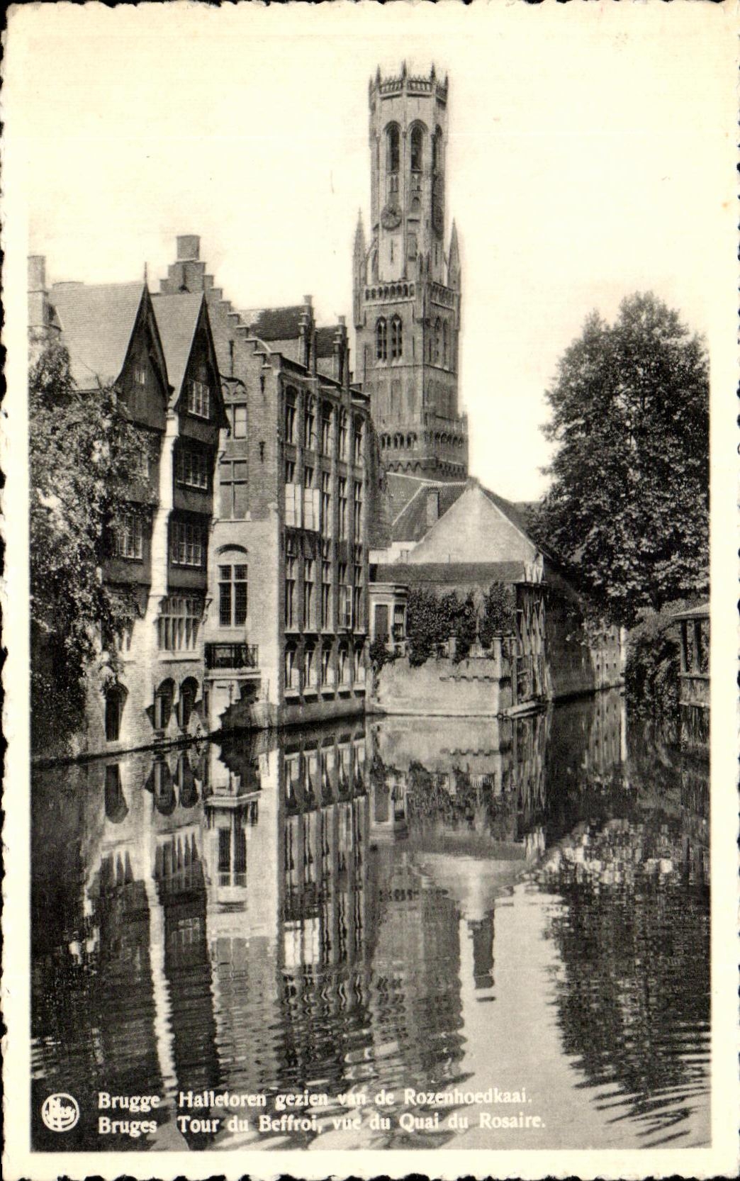 CPA Brugge Halletoren Gezien de Rosenhoedkaai Bruges Tour du Beffori 