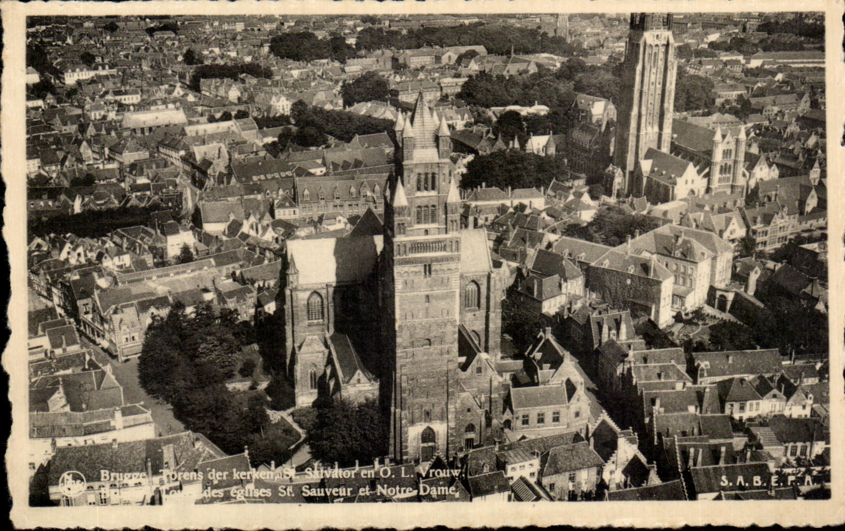 CPA Brugge der Kerken Salvatror en Vrouw St Sauveur et Notre Dame