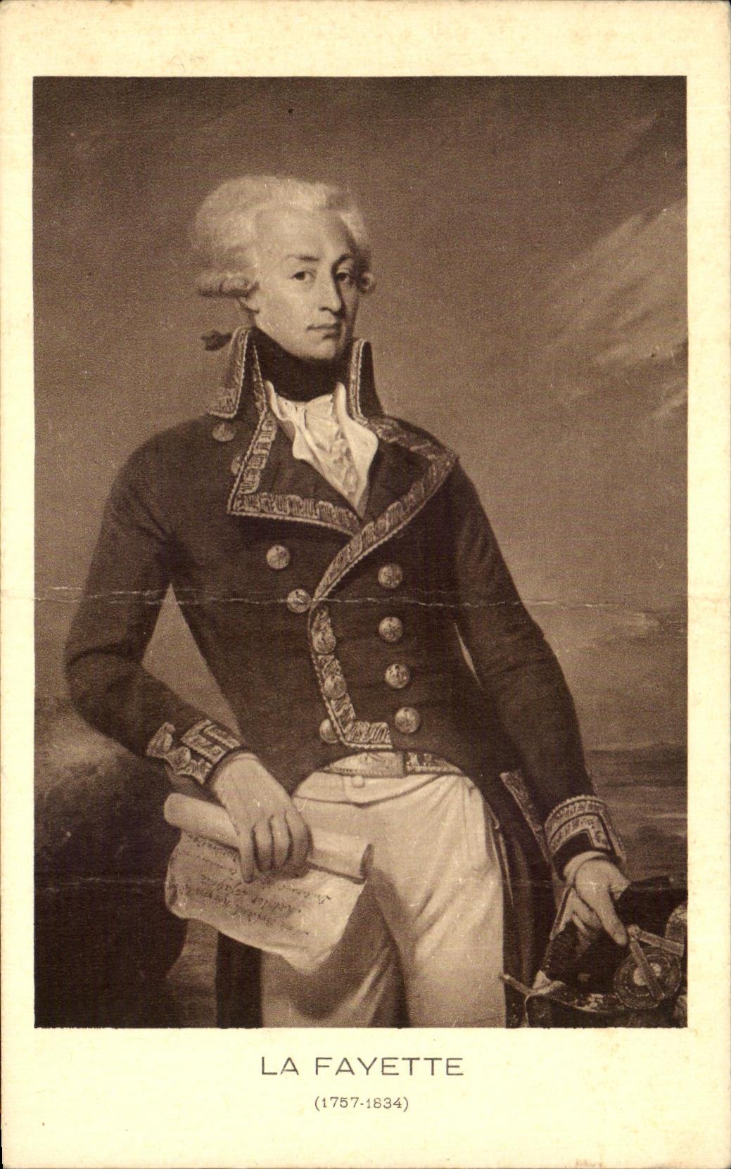 CPA La Fayette Marie Joseph Marquise de Ne a Chavagnac General et Homme Politique francais
