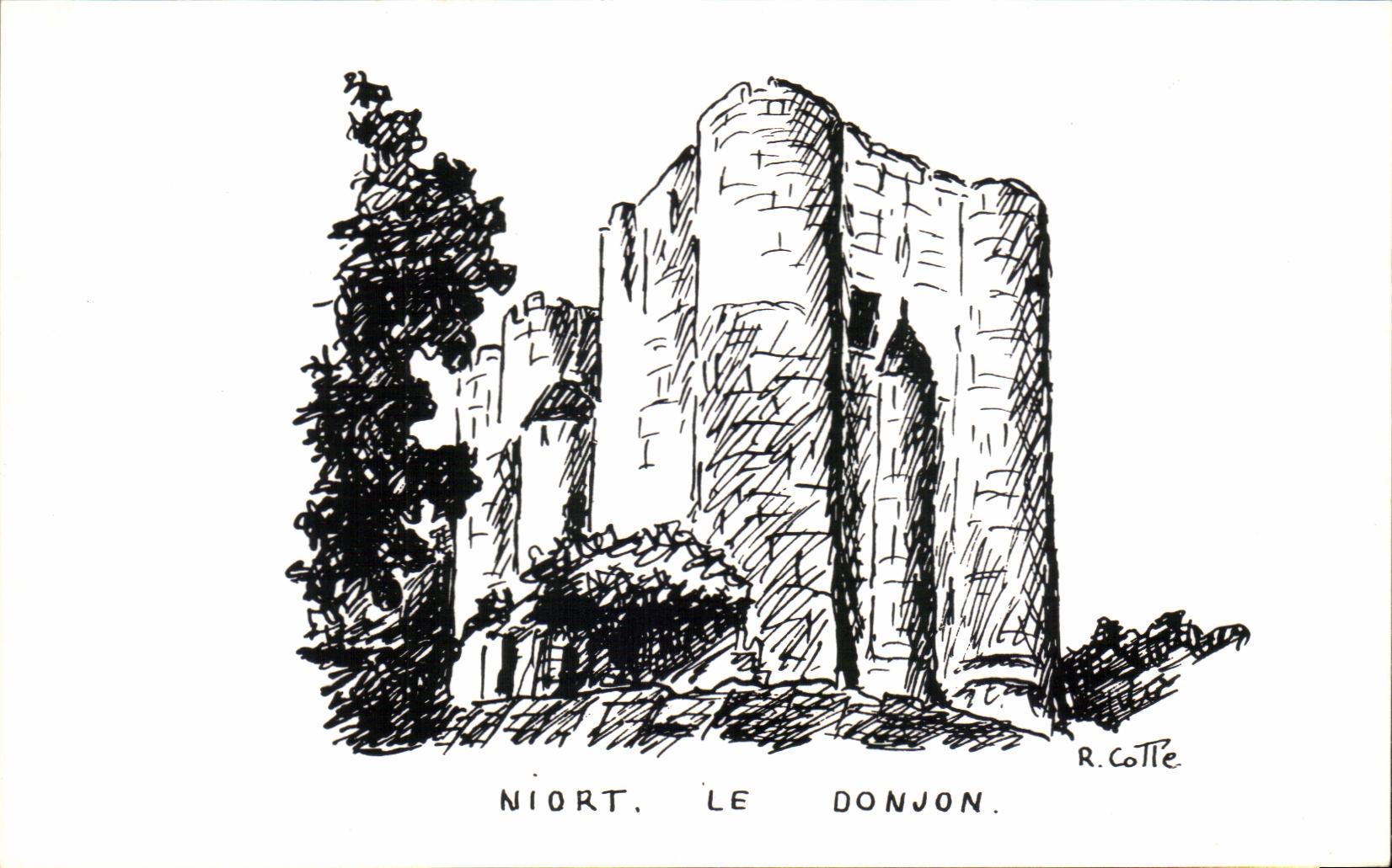 Niort, le Donjon — dessin de R. Cotte