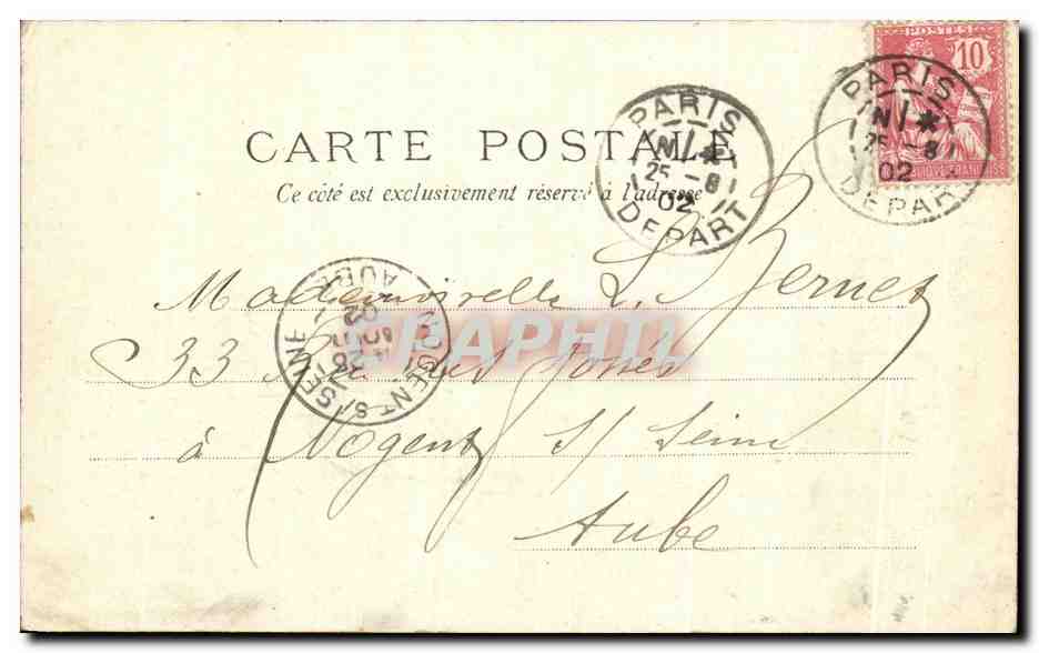 CPA Paris Avenue Des Champs Elysees Arc de TRiomphe  — Verso