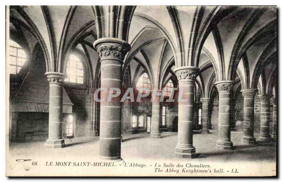 Le Mont Saint-Michel - L'Abbaye - La Salle des Chevaliers