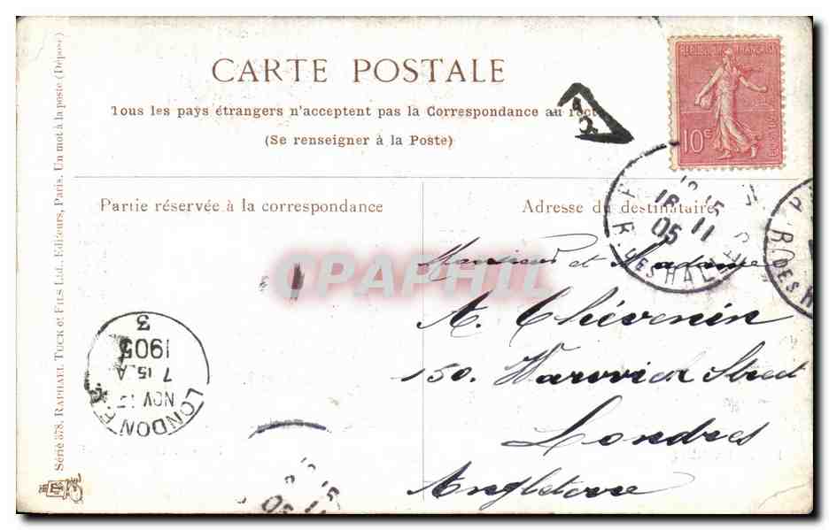 CPA Paris La Nuit Le Palais de Justice — Rückseite
