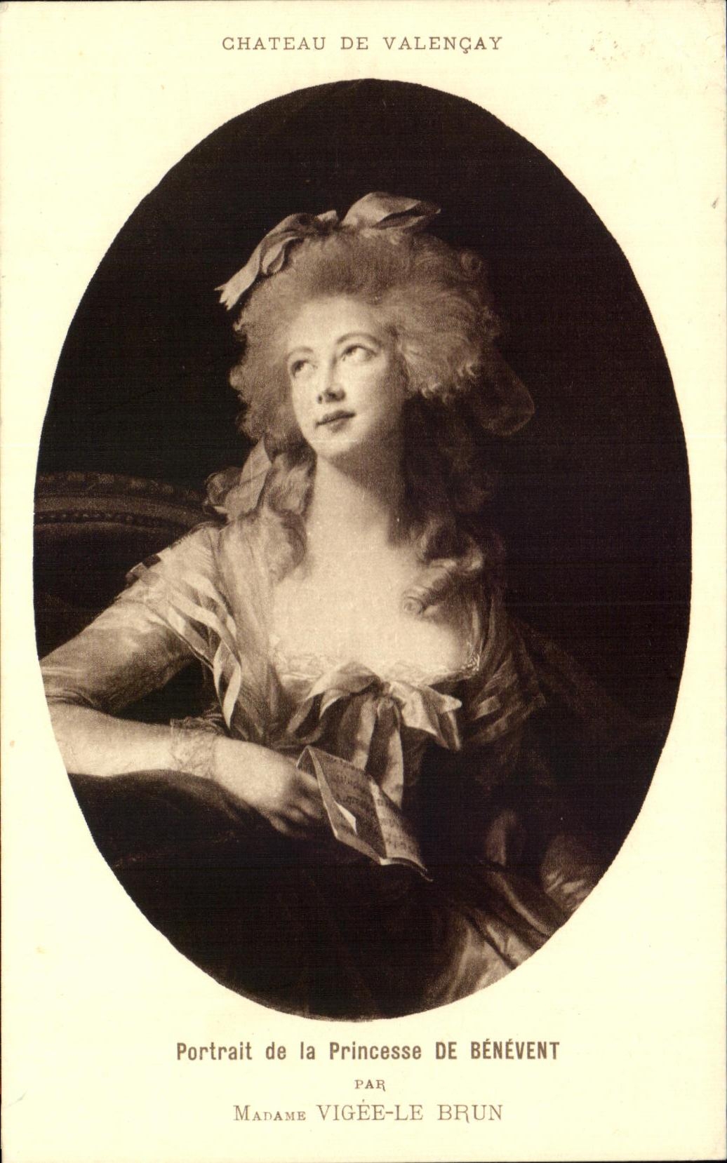 CPA Chateau de Valengay Portrait de la Princesse De Benevent Madame Vigee le Brun
