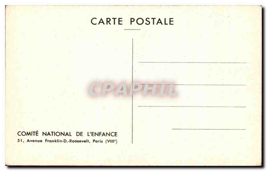 CPA Esquisse De Raphael — Verso