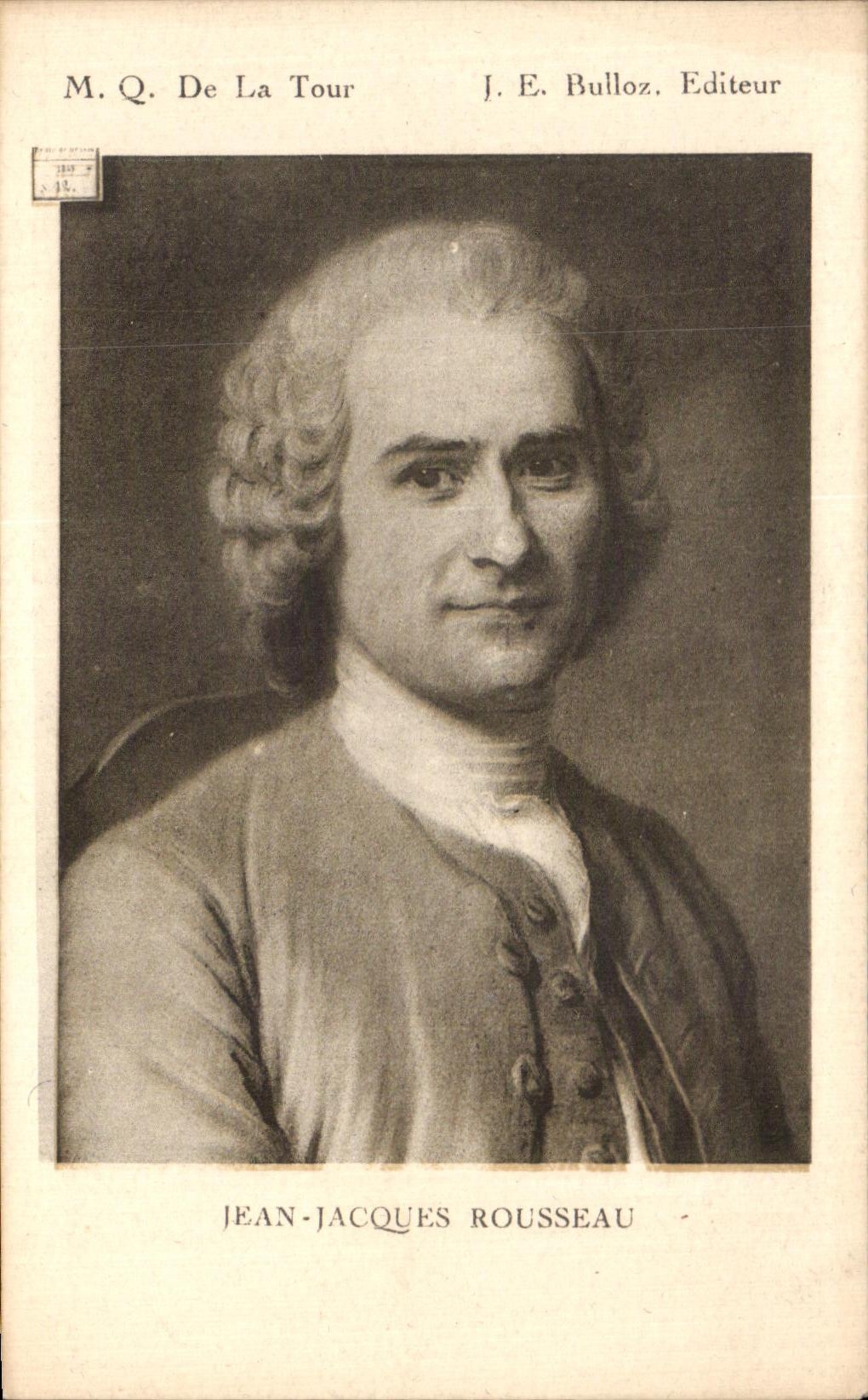 CPA De La Tour Bulloz Editeur Jean Jacques Rousseau