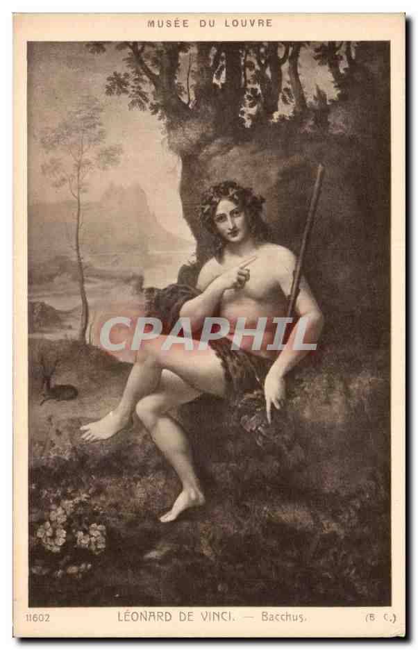 CPA Musee Du Louvre Leonard de Vinci Bacchus