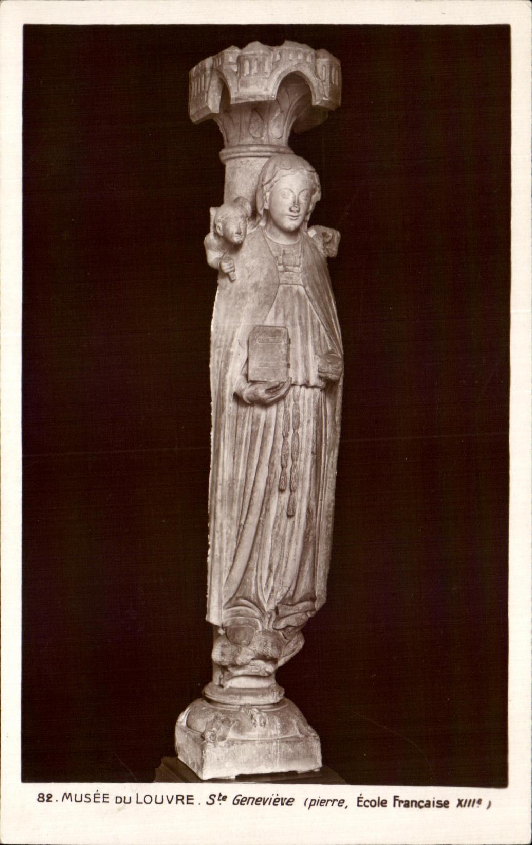 Sainte Geneviève — Steinstatue — Musée du Louvre