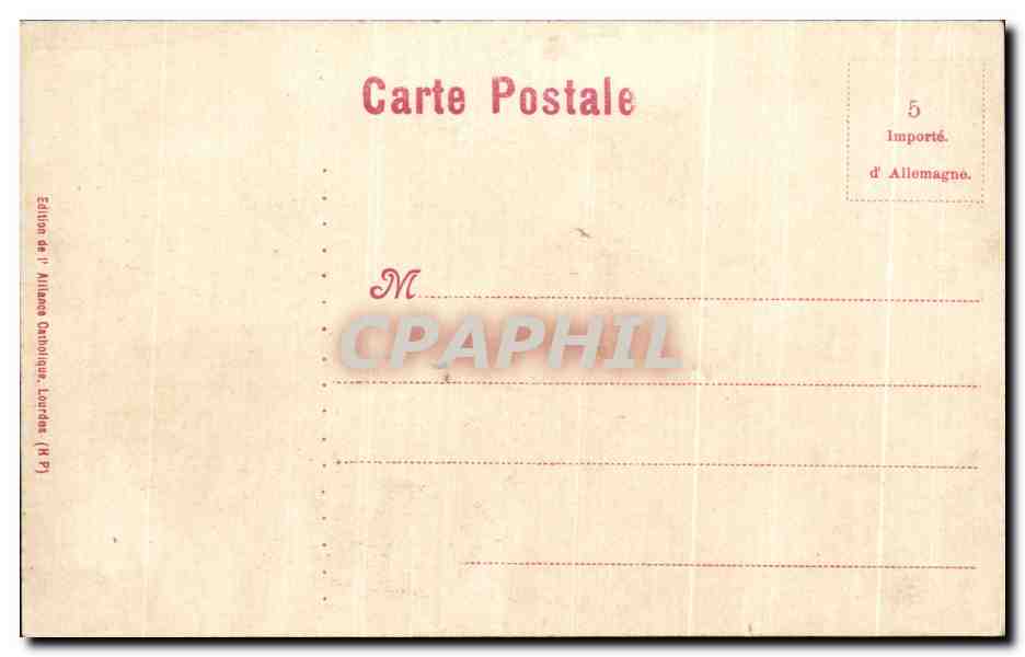 CPA Les Sanctuaires de Lourdes — Verso
