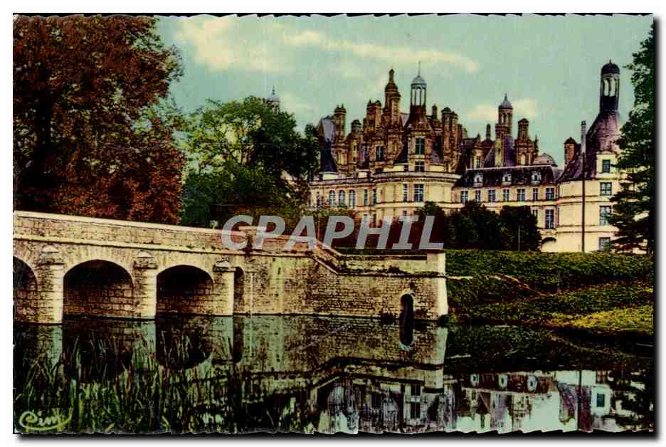 CPA Chambord Le pont sur le Casson