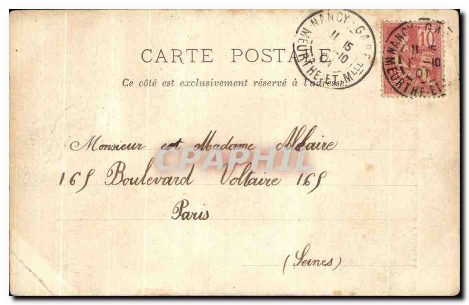 CPA Nancy Musee Lorrain Palais Ducal  — Verso