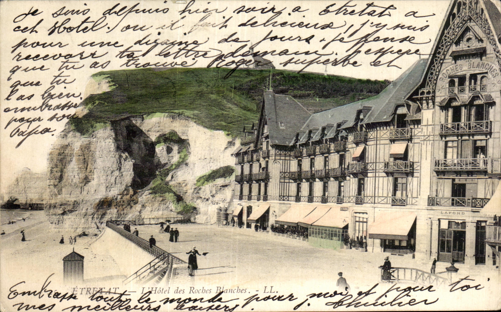 CPA Etretat L'Hotel des roches Rlanches