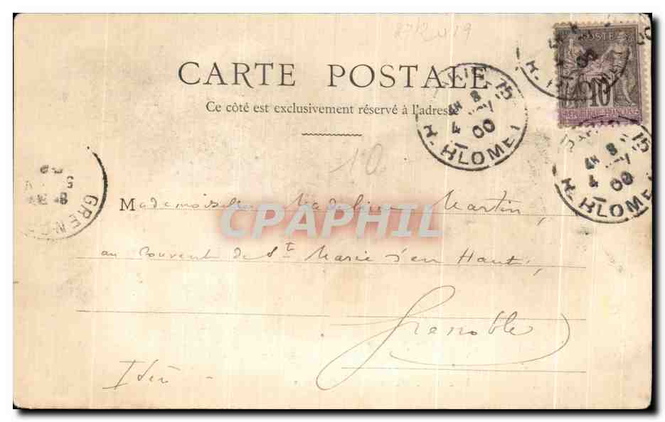CPA Une Serre de la Ville de Paris — Rückseite