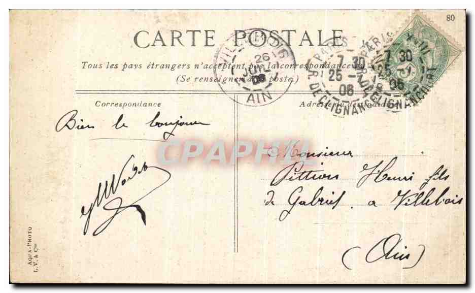 CPA Paris La Fontaine de Carpeaux au Luxembourg — Verso