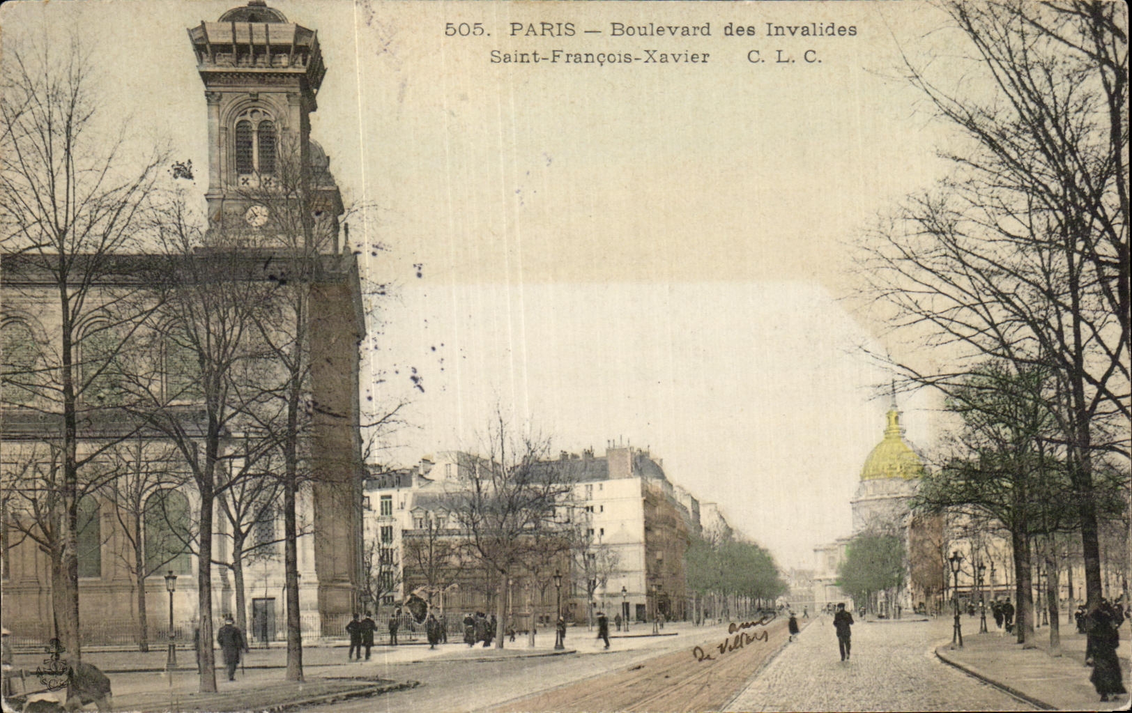 CPA Paris Boulevard des Invalides Saint Francois Xavier