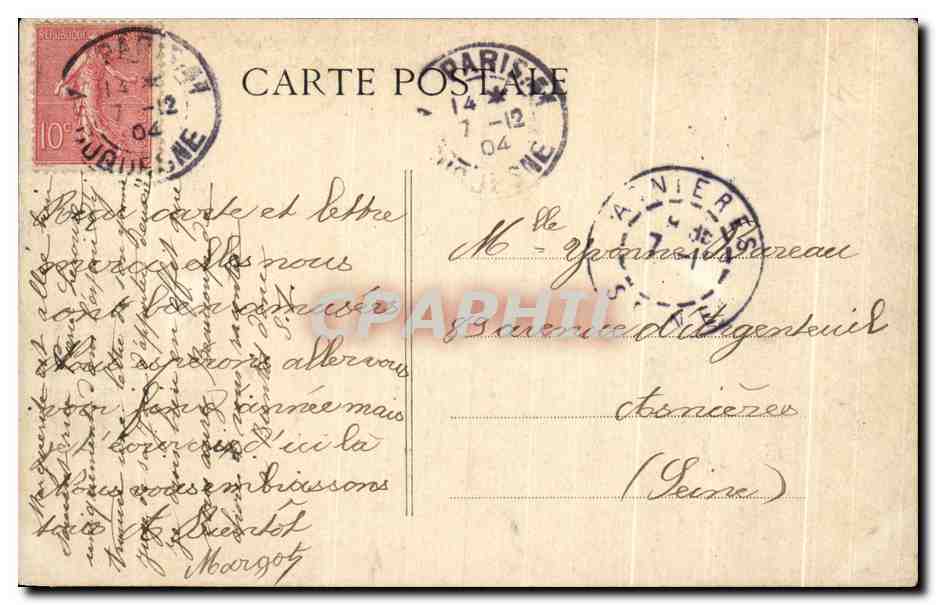 CPA Paris Boulevard des Invalides Saint Francois Xavier — Rückseite