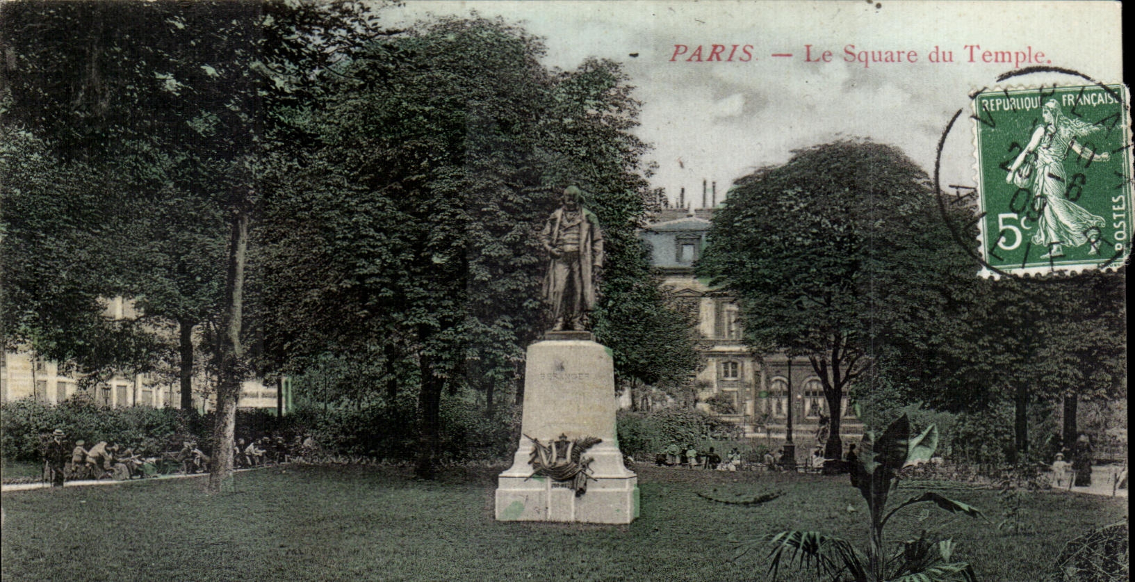 CPA Paris Le Square du Temple