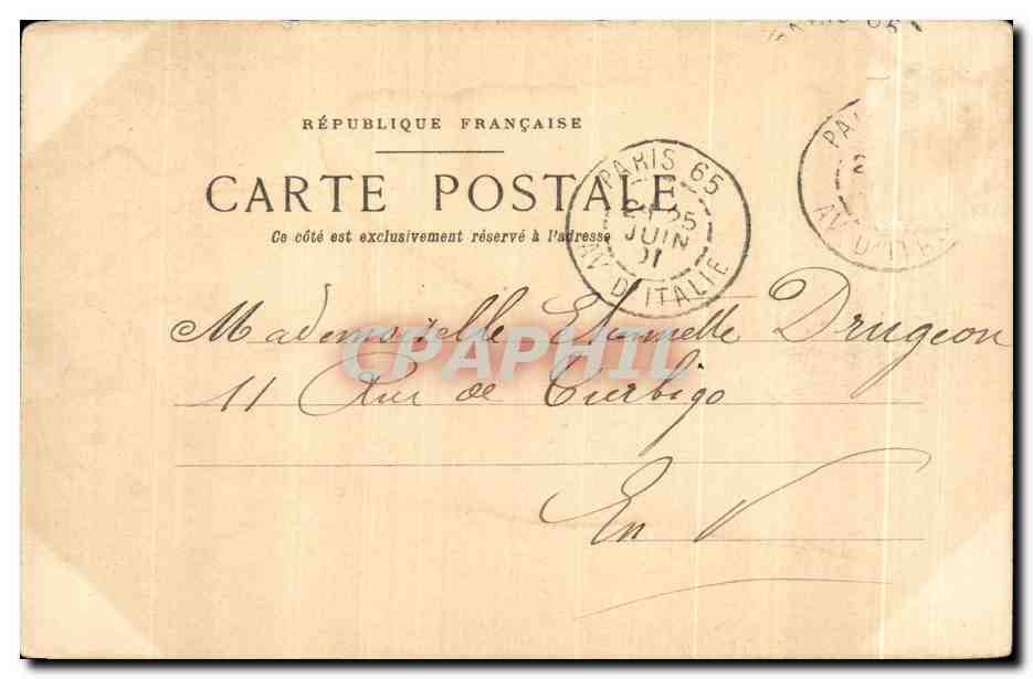 CPA Place du Chatelet Paris  — Verso