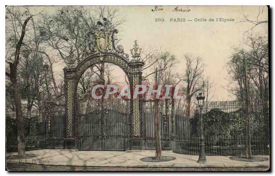 CPA Paris Grille de L'Elysee