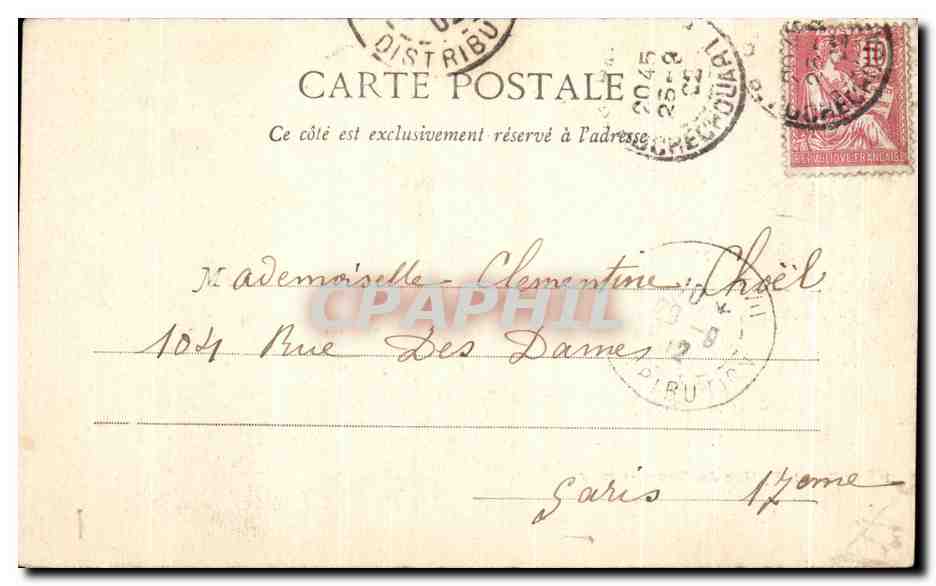 CPA Paris L'Eglise du Sacre Coeur Montmartre — Rückseite