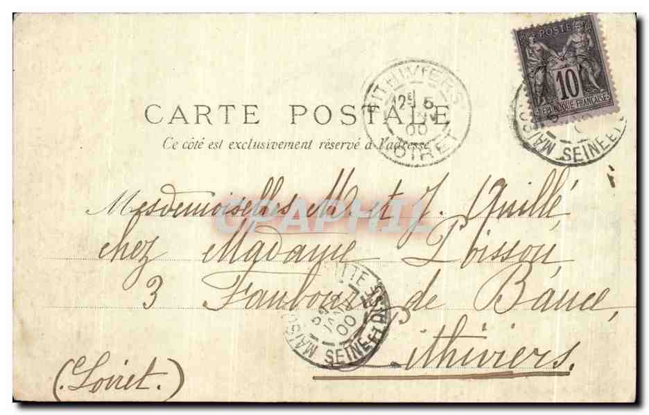 CPA Paris Lafayette et Washington  — Verso