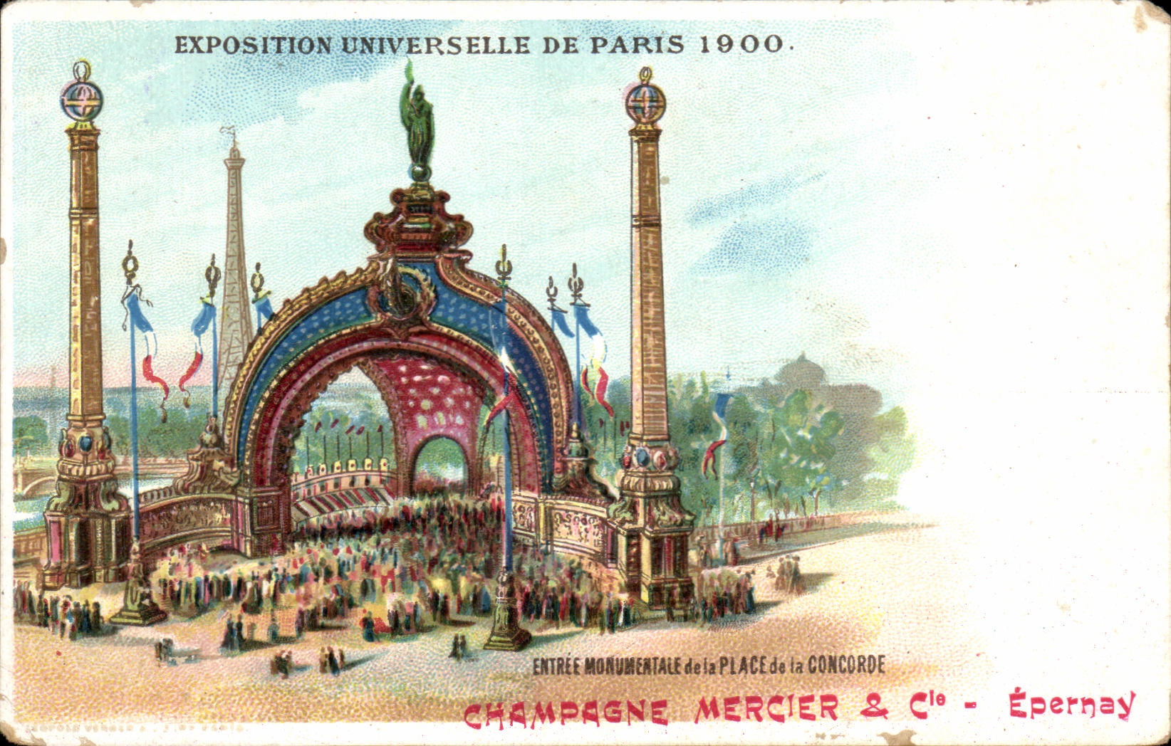 CPA Exposition Universelle De Paris Champagne Mercier Place de la Concorde