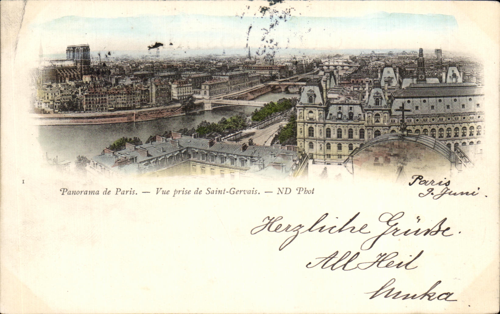 Panorama de Paris — Vue prise de Saint-Gervais — ND Phot