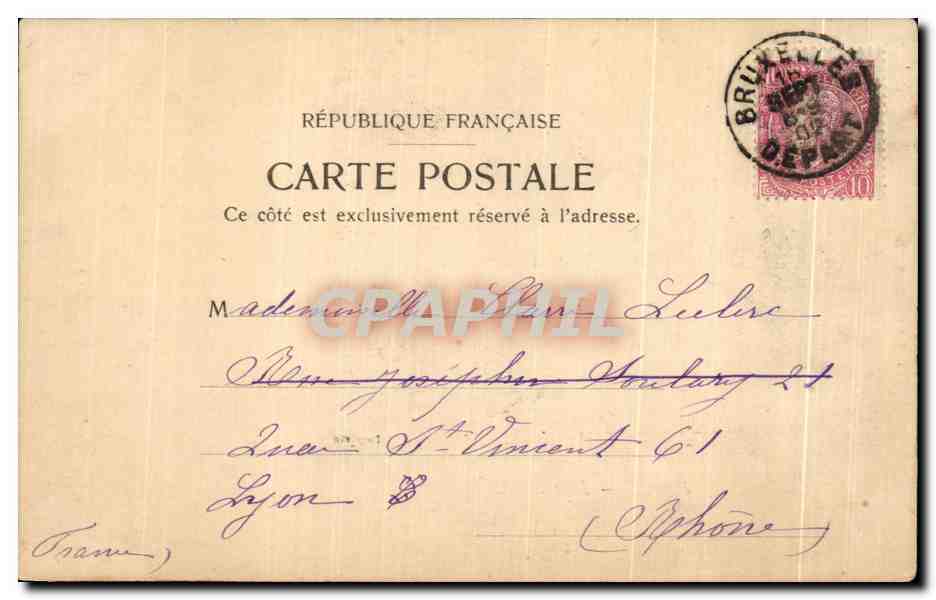CPA Paris Rue Rivoli Cheval Horse — Rückseite