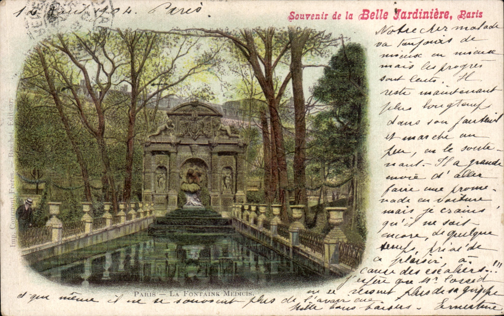 CPA Paris Souvenir de la Belle Jardiniere Paris Fontaine Medicis Luxembourg 