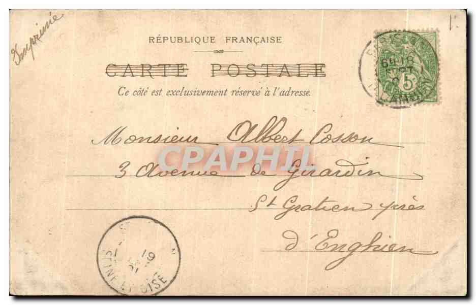 CPA Paris Arc de Triomphe du Carrousel Louvre — Rückseite