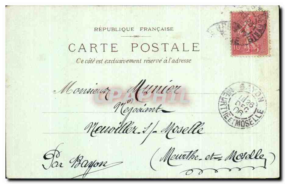 CPA Paris L'hotel de ville Trefle — Rückseite