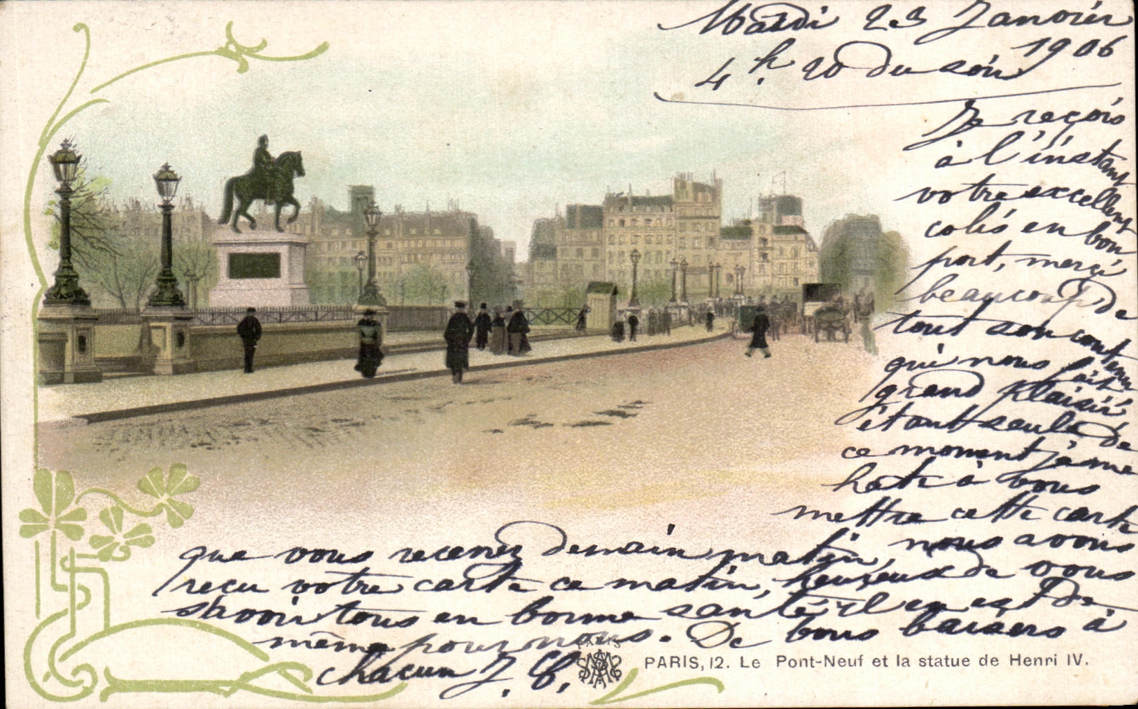 CPA Paris Le pont Neuf et la Statue de Henri IV