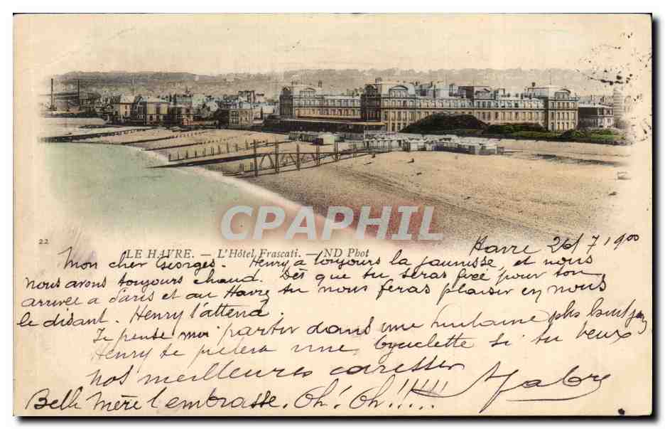 CPA Le havre L'Hotel Frascati