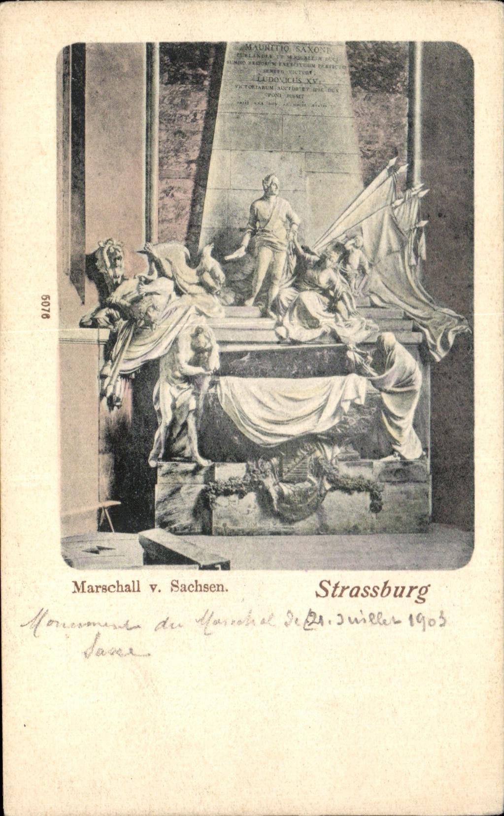 CPA Strassburg Marschallv Sachsen