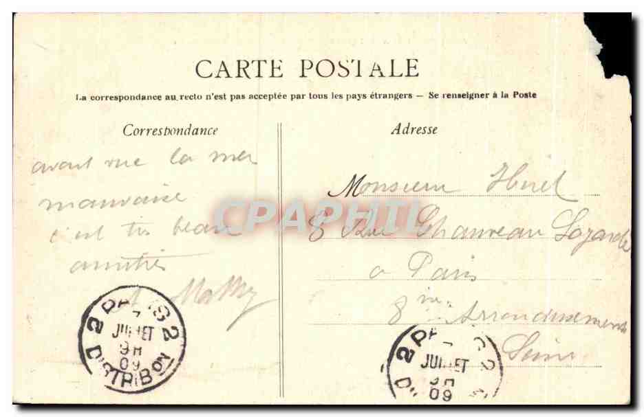 CPA Le Havre Sainte Adresse Vue prise du semaphore de la Heve — Rückseite