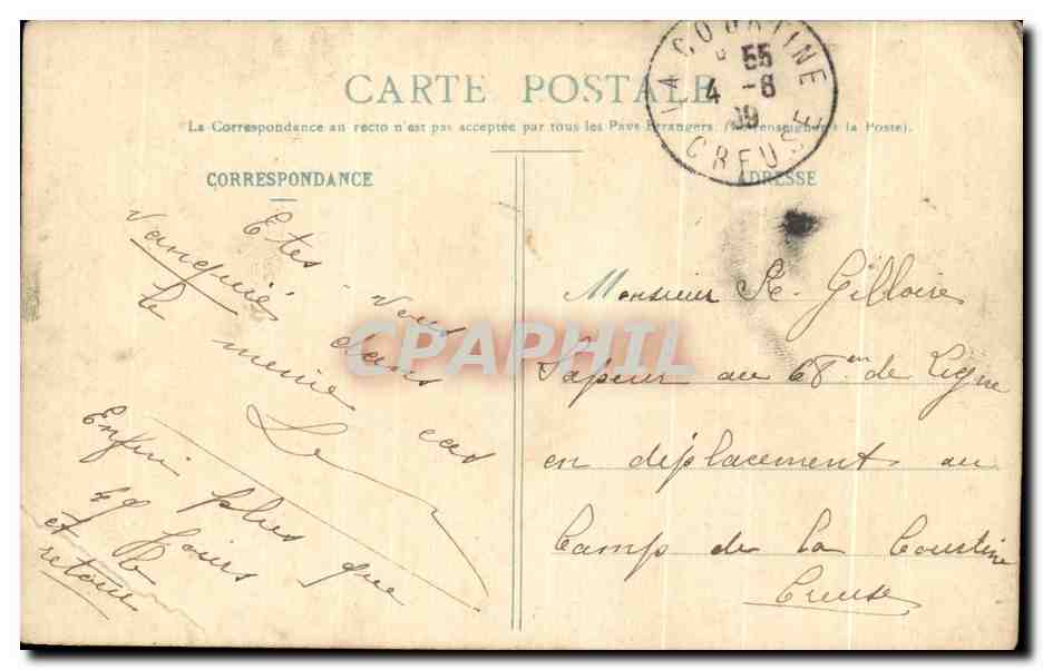 CPA J'voudrais ben trouver ma feuille de route en place de celle des arbres Militaria — Verso
