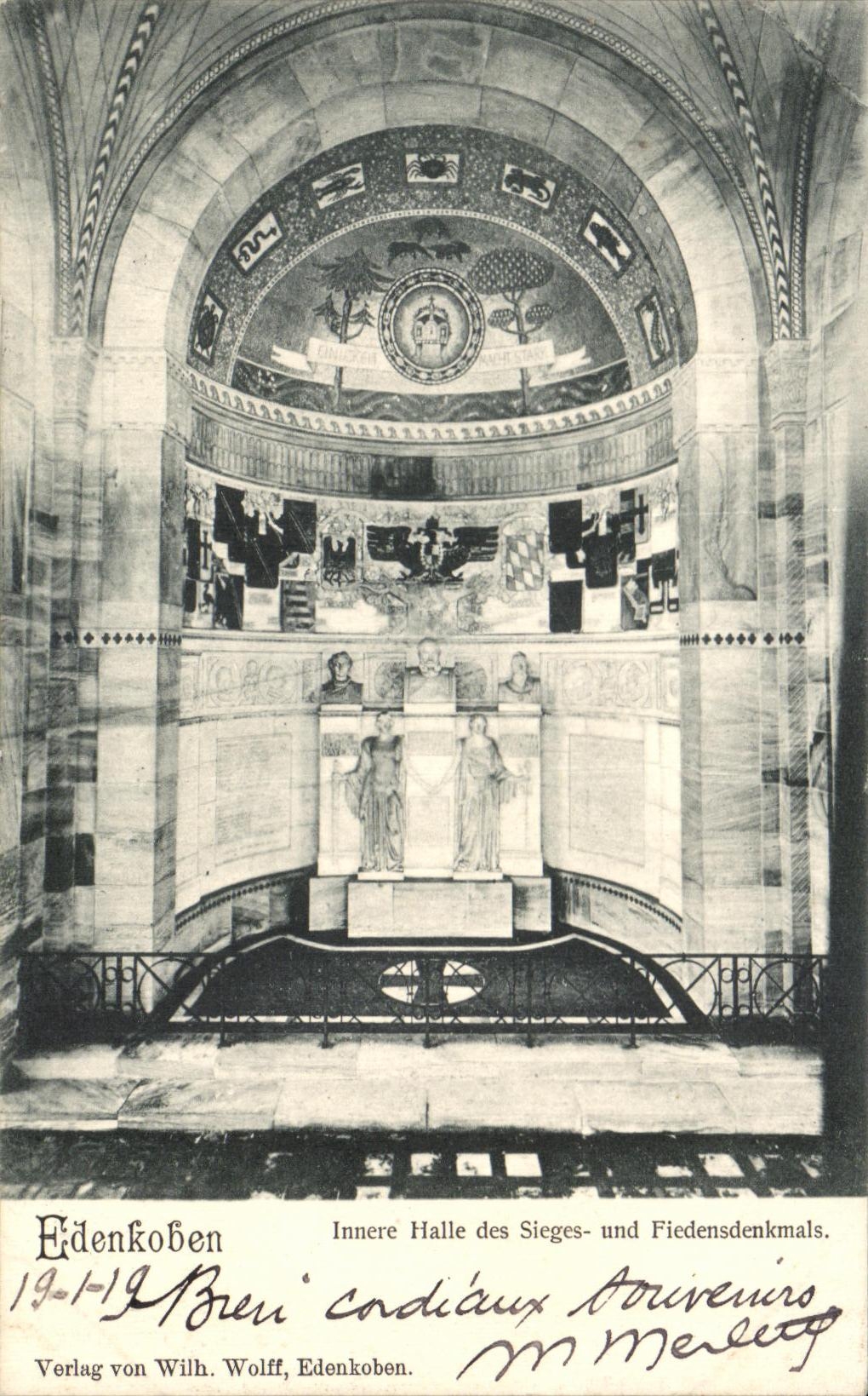 Intérieur du monument aux victoires et à la paix à Edenkoben — Verlag von Wilh. Wolff, Edenkoben
