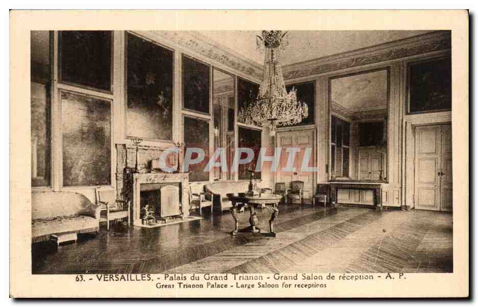 CPA Versailles Palais du Grand Trianon Grand Salon de reception Grest Trianon Palace Large Saloon for receptions