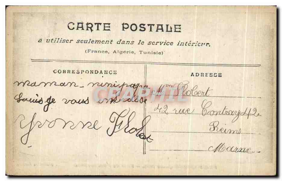 CPA Paris Inonde Pont de I'Archeveche — Rückseite