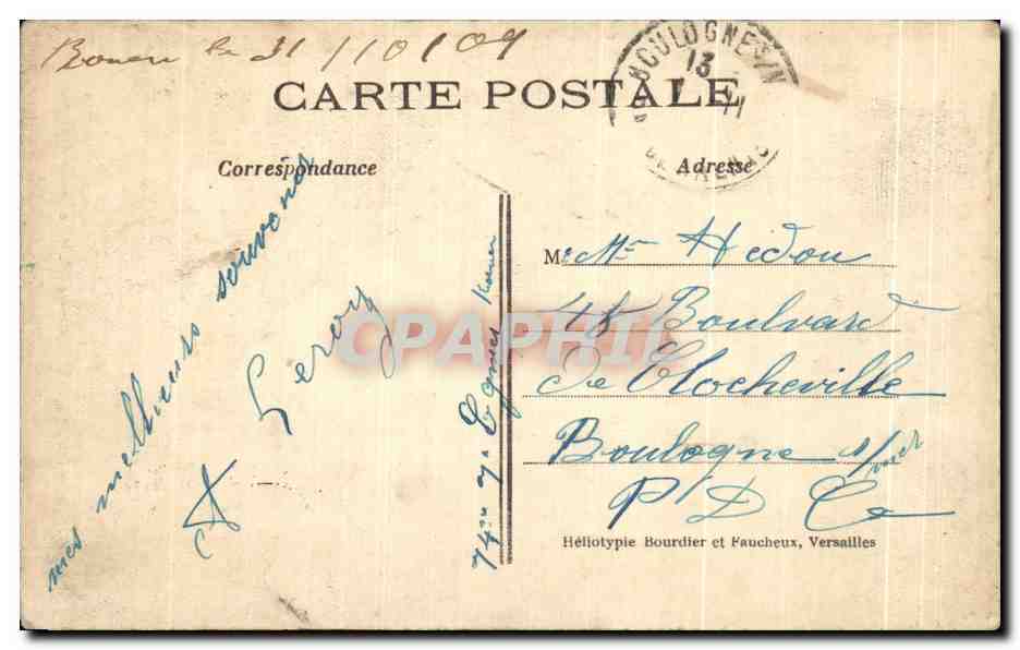 CPA Napoleon 1era la Malmaison le dessin d'Isabey — Rückseite