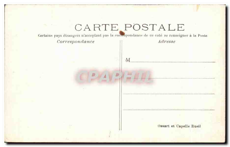 CPA Rueil Chateau de la Malmaison Ancienne residence de Napoleon jer et de I'Imperatrice Josephine — Rückseite