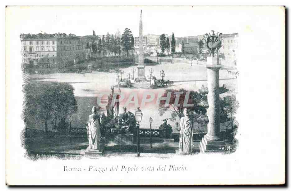 CPA Roma Piazza del Pepelo vista del Pinco