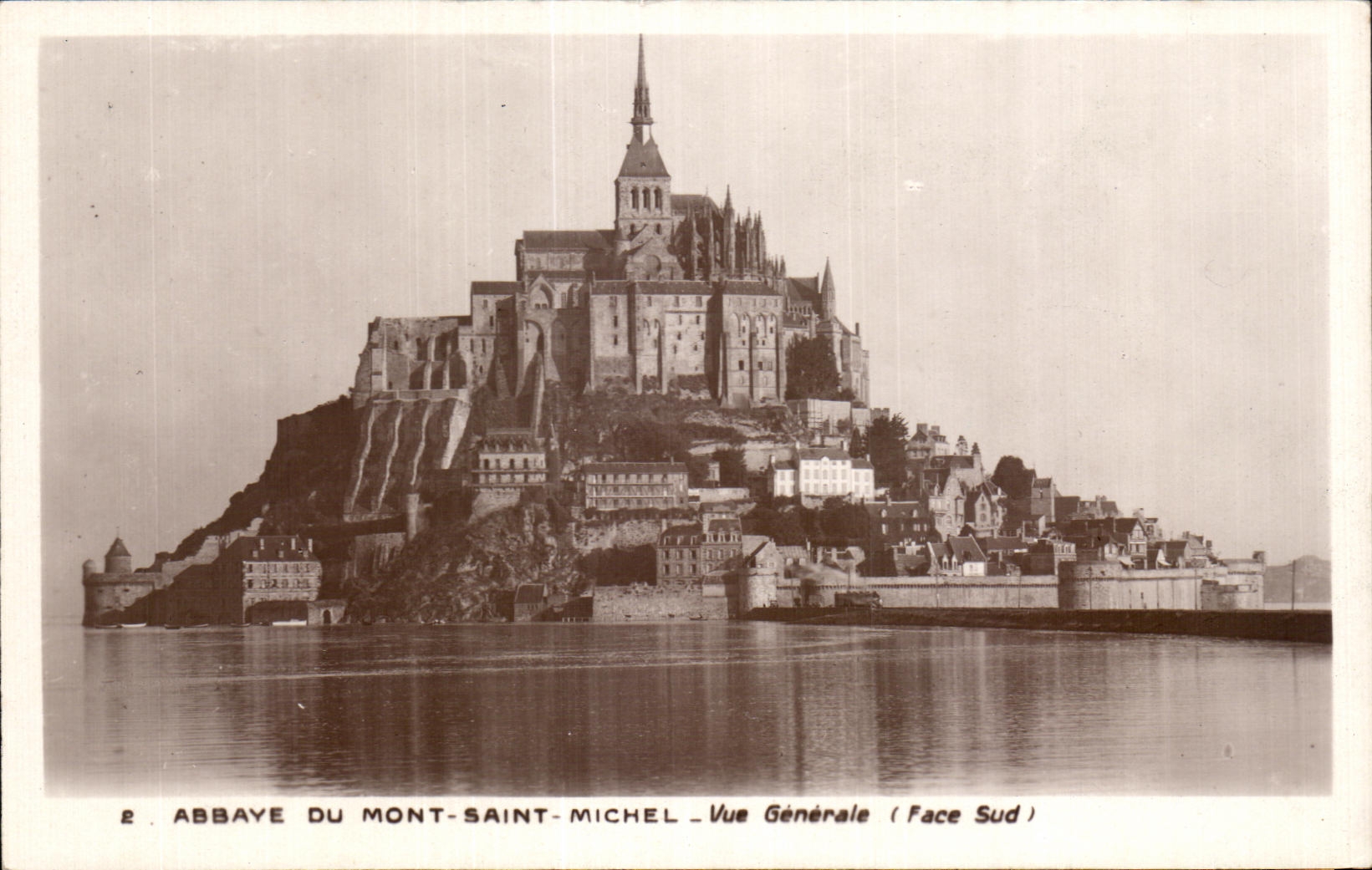 Abbaye du Mont-Saint-Michel — Vue Générale (Face Sud) — Édition des Monuments Historiques, n°2